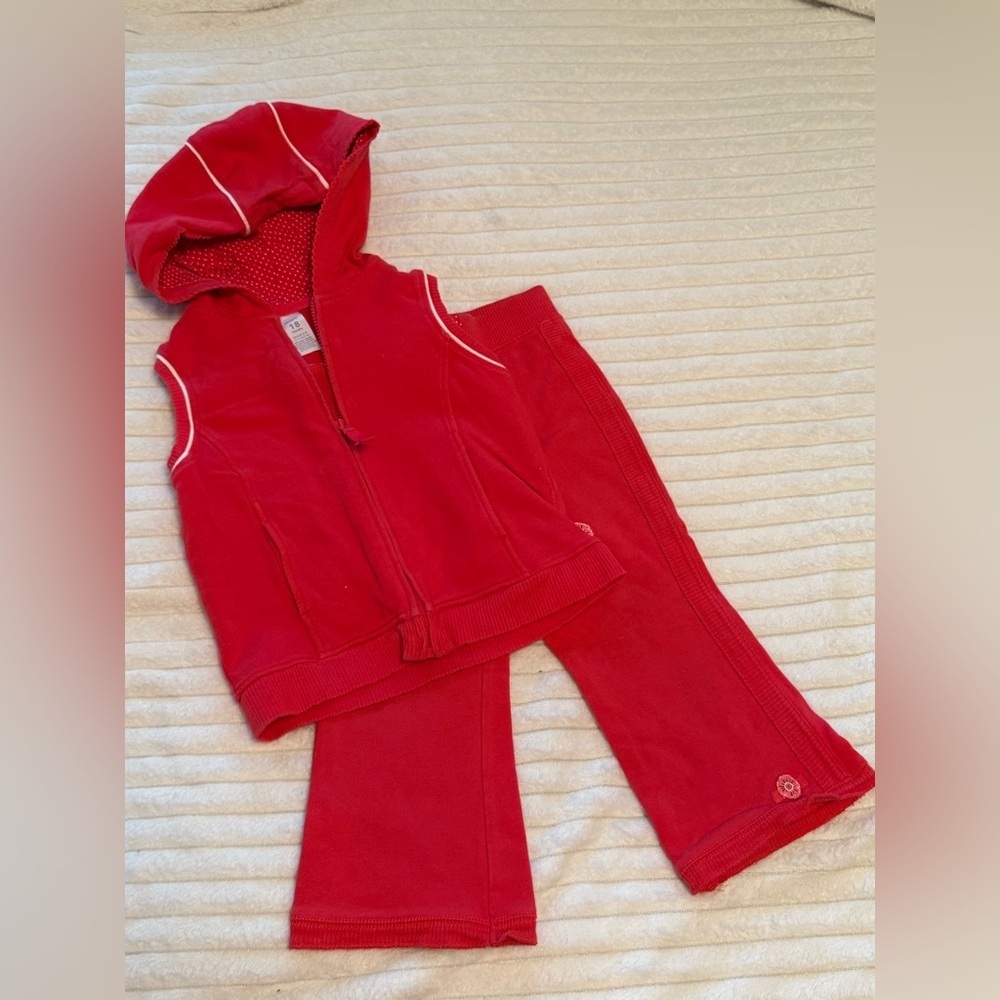 Carter's Red Kids Hooded Vest and Joggers Set